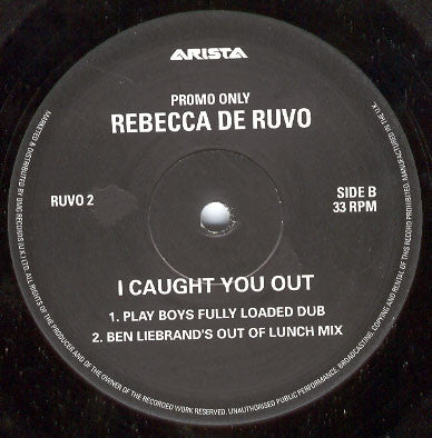 Rebecca De Ruvo : I Caught You Out (12", Promo)