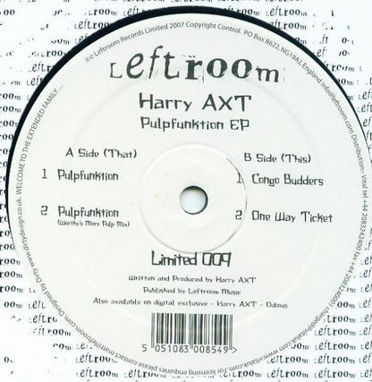 Harry Axt : Pulpfunktion EP (12", EP)