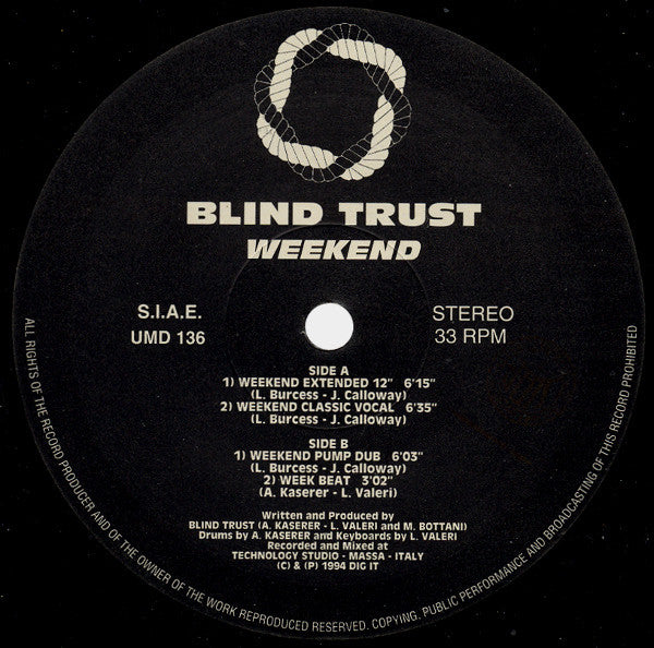 Blind Trust : Weekend (12")