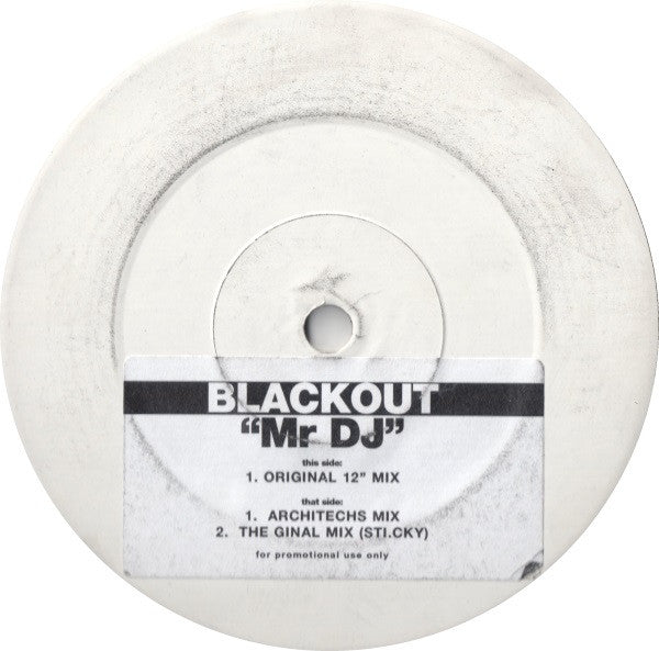 Blackout (30) : Mr DJ (12", Promo, W/Lbl, Sti)