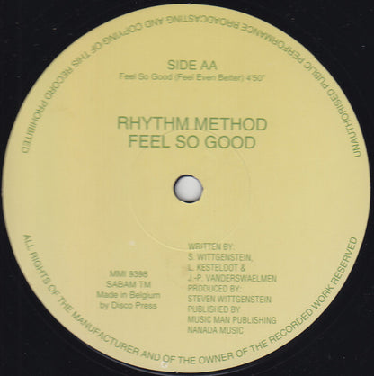 Rhythm Method (2) : Feel So Good (12")