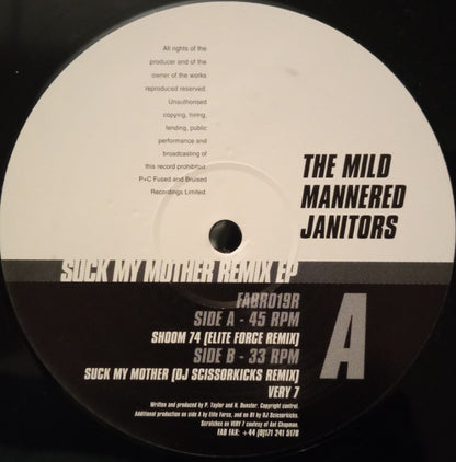 Mild Mannered Janitors : Suck My Mother Remix EP (12", EP)