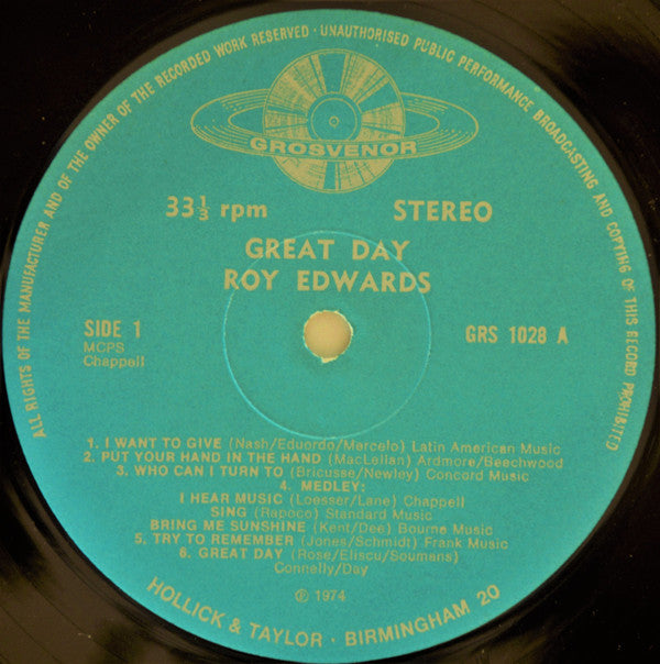 Roy Edwards (4) : Great Day (LP, Album)