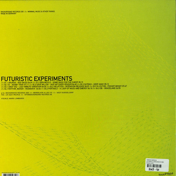 Various : Futuristic Experiments #006 (2xLP, Comp)