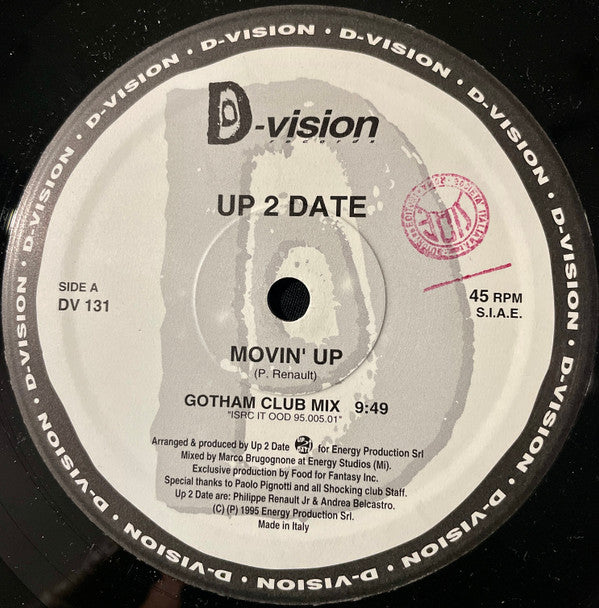 Up 2 Date : Movin' Up (12")