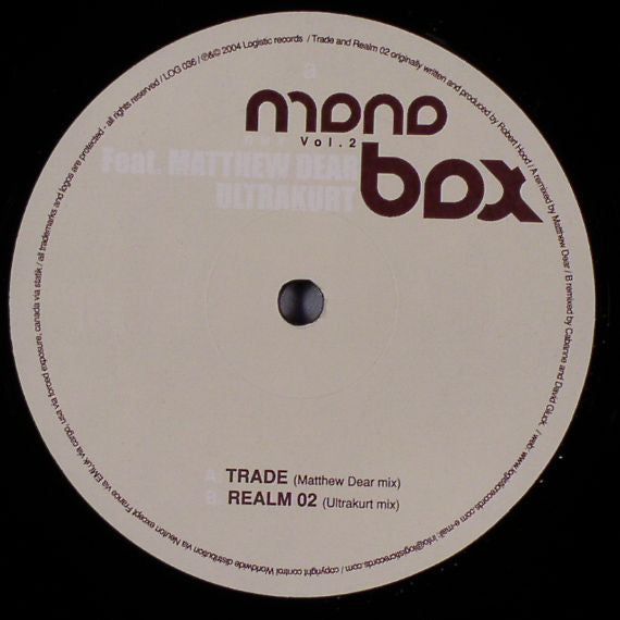 Monobox Feat. Matthew Dear, Ultrakurt : RMX Vol. 2 (12")