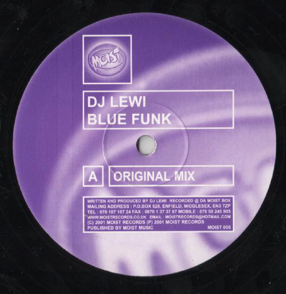 DJ Lewi : Blue Funk / Hold Me Tight (4x4 VIP Mix) (12")