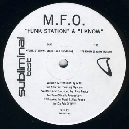 M.F.O. : Funk Station & I Know (2x12", TP)