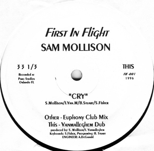 Sam Mollison : Cry (12")