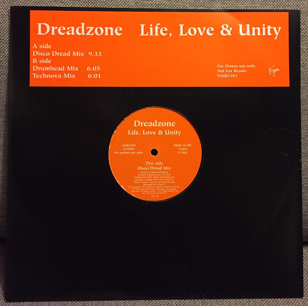 Dreadzone : Life, Love & Unity (12", Promo)