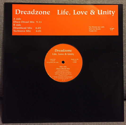 Dreadzone : Life, Love & Unity (12", Promo)