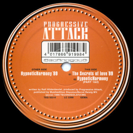 Progressive Attack : HypnoticHarmony '99 (12")