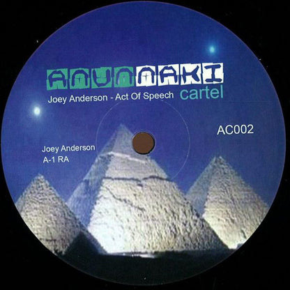 Joey Anderson (2) : Act Of Speech EP (12", EP)