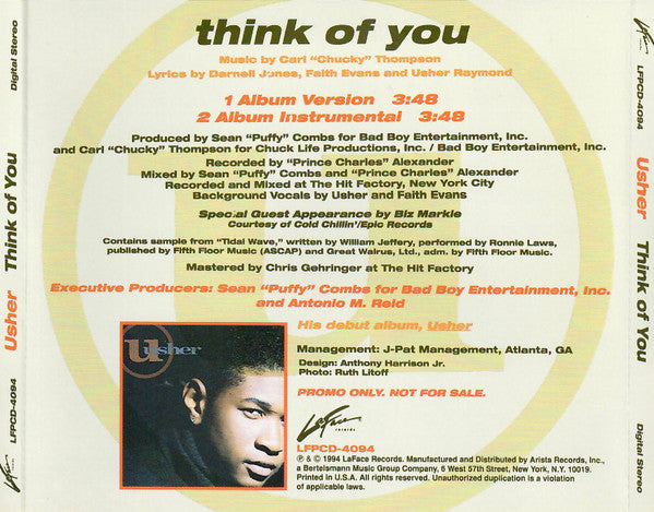 Usher : Think Of You (CD, Single, Promo)