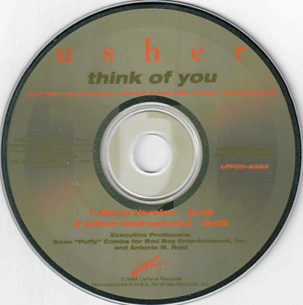 Usher : Think Of You (CD, Single, Promo)