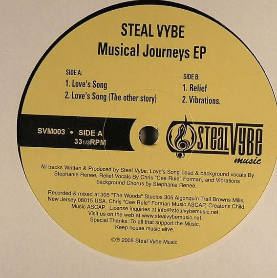 Steal Vybe : Musical Journeys EP (12", EP)