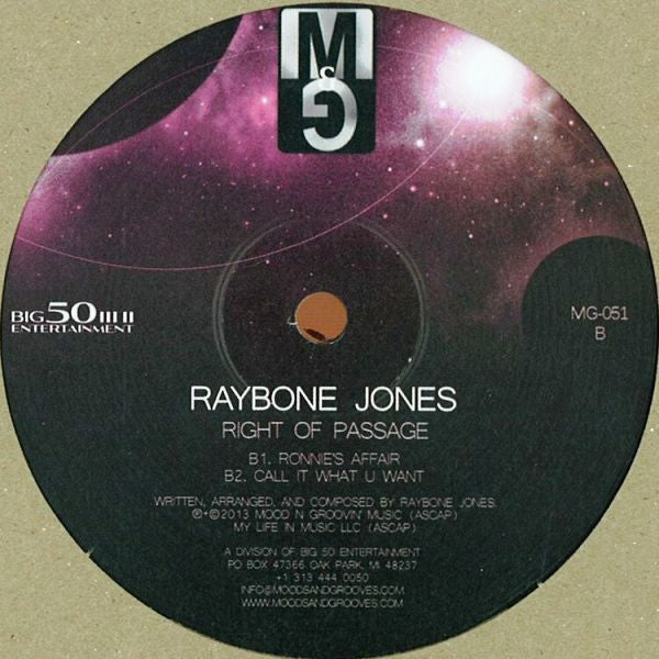 Raybone Jones : Right Of Passage (12")