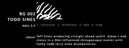 Todd Sines : Null EP (12", EP)