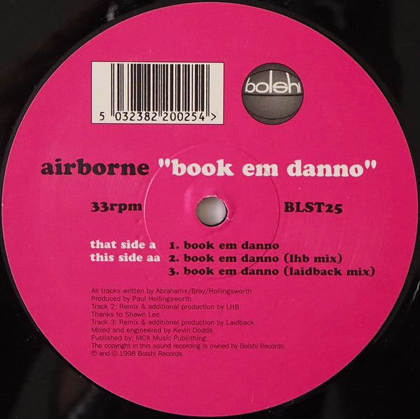 Airborne (2) : Book Em Danno (12")