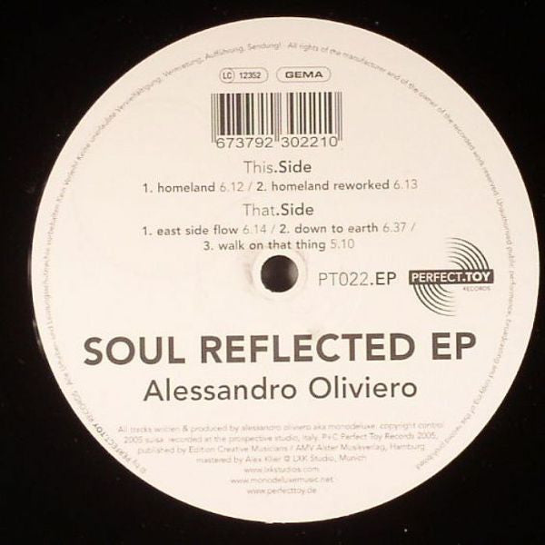 Alessandro Oliviero : Soul Reflected (12")