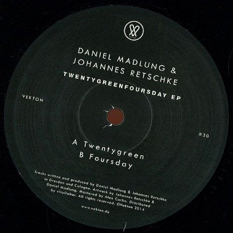 Daniel Madlung & Johannes Retschke : Twentygreenfoursday EP (12", EP)