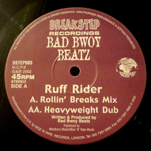 Bad Bwoy Beatz : Ruff Rider (12")