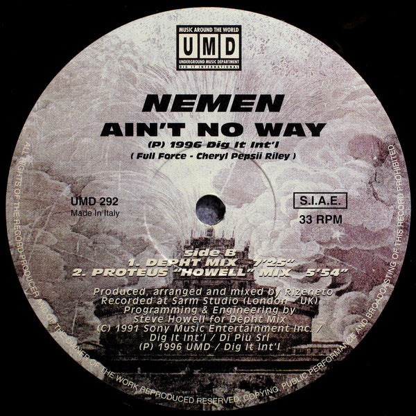 Nemen : Ain't No Way (12")