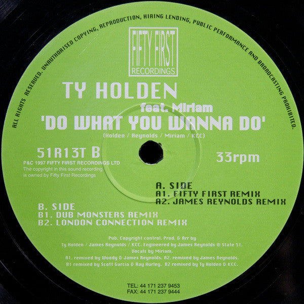 Ty Holden : Do What You Wanna Do (12")