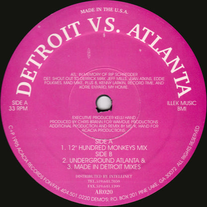 Chris Brann : Detroit vs. Atlanta (12")